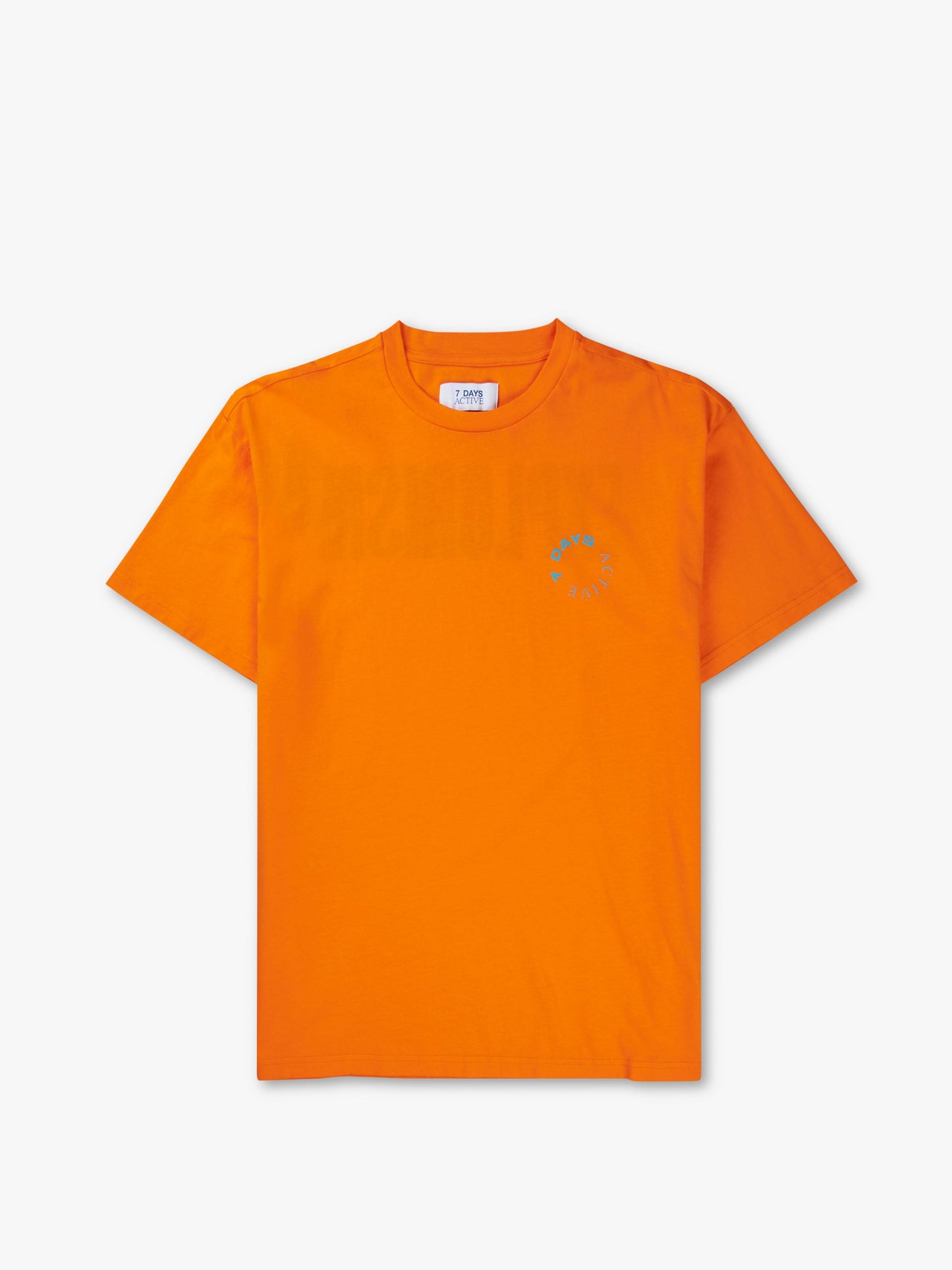 7 DAYS Organic Graphic Tee T-shirt S/S 617 Vibrant Orange