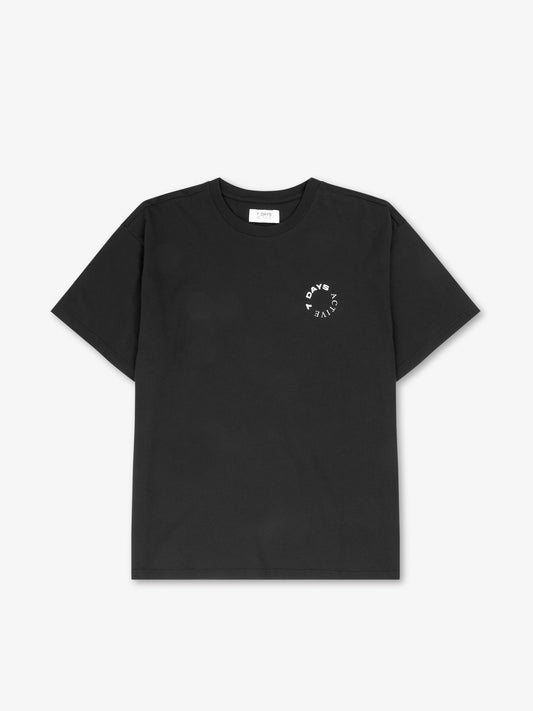 7 DAYS Organic Logo Tee T-shirt S/S 001 Black