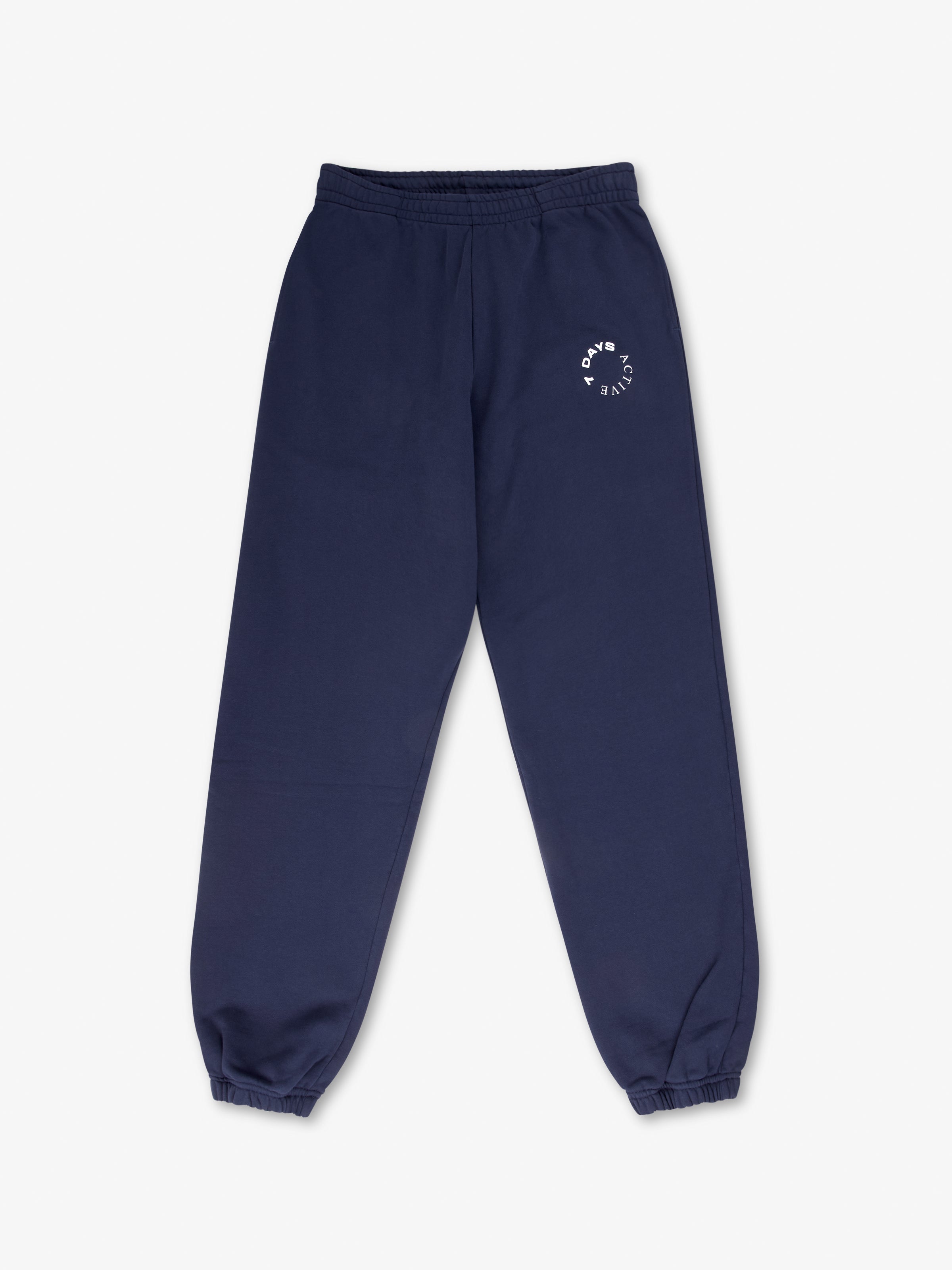 Pull&Bear oversized New York slogan sweatpants in navy blue - part of a set