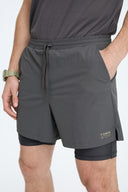 7 Days Active BODY 2 in 1 Shorts Shorts 061 Charcoal
