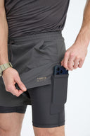 7 Days Active BODY 2 in 1 Shorts Shorts 061 Charcoal