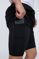 7 Days Active BODY 2 in 1 Shorts 5" Activewear 001 Black