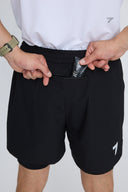 7 Days Active BODY 2 in 1 Shorts 5" Activewear 001 Black