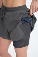 7 Days Active BODY W 2 in 1 Shorts Shorts 061 Charcoal