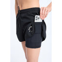 7 Days Active BODY W 2 in 1 Shorts 4" Activewear 001 Black