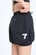 7 Days Active BODY W 2 in 1 Shorts 4" Shorts 001 Black