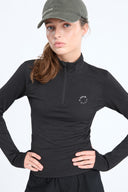 7 Days Active BODY W Midlayer Half Zip Tops 001 Black