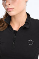 7 Days Active BODY W Midlayer Half Zip Tops 001 Black