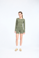 7 Days Active BODY W Performance Long Sleeve Tops 090 Dark Olive