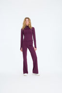 7 Days Active BODY W Training Zip Top Tops 072 Plum