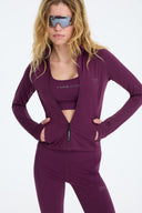 7 Days Active BODY W Training Zip Top Tops 072 Plum
