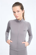 7 Days Active BODY W Training Zip Top Tops 002 Grey