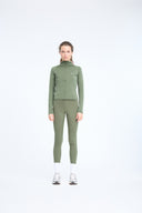 7 Days Active BODY W Training Zip Top Tops 090 Dark Olive