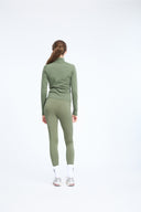 7 Days Active BODY W Training Zip Top Tops 090 Dark Olive