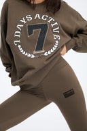 7 Days Active Crewneck Sweatshirts 063 Mocca
