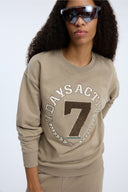 7 Days Active Crewneck Cashew Sweatshirts 853 Roasted Cashew