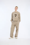 7 Days Active Crewneck Cashew Sweatshirts 853 Roasted Cashew