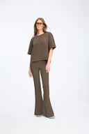 7 Days Active Cropped Tee T-shirt S/S 063 Mocca