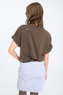 7 Days Active Cropped Tee T-shirt S/S 063 Mocca