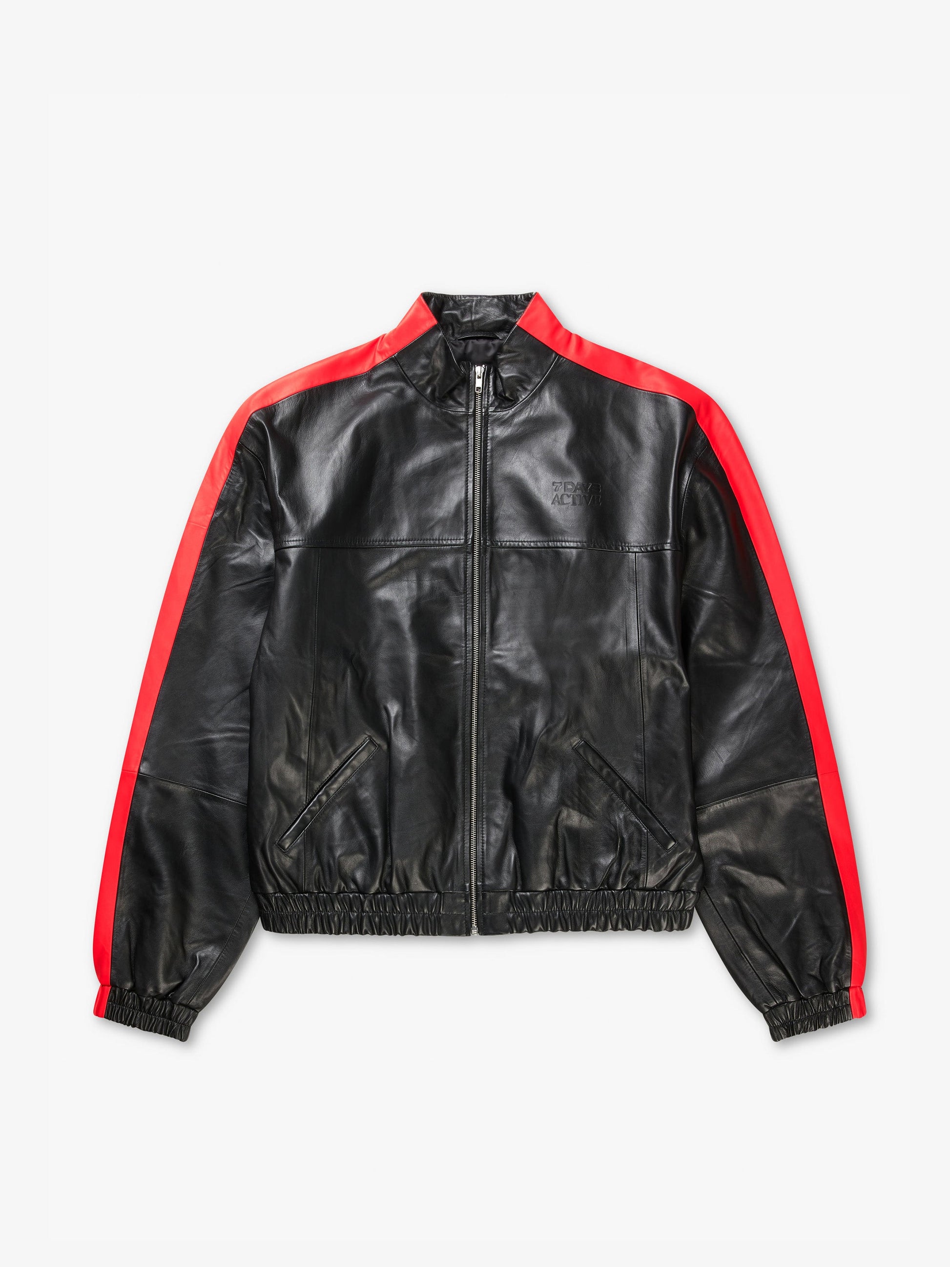 7 DAYS Leather Track Jacket Jackets 001 Black