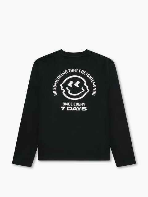 7 Days Active Longsleeve Tee T-shirt L/S 001 Black