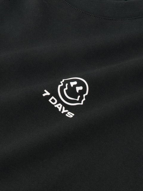 7 Days Active Longsleeve Tee T-shirt L/S 001 Black