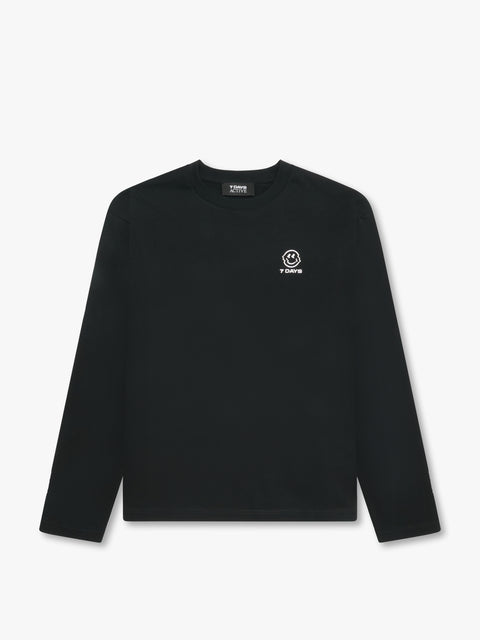 7 Days Active Longsleeve Tee T-shirt L/S 001 Black