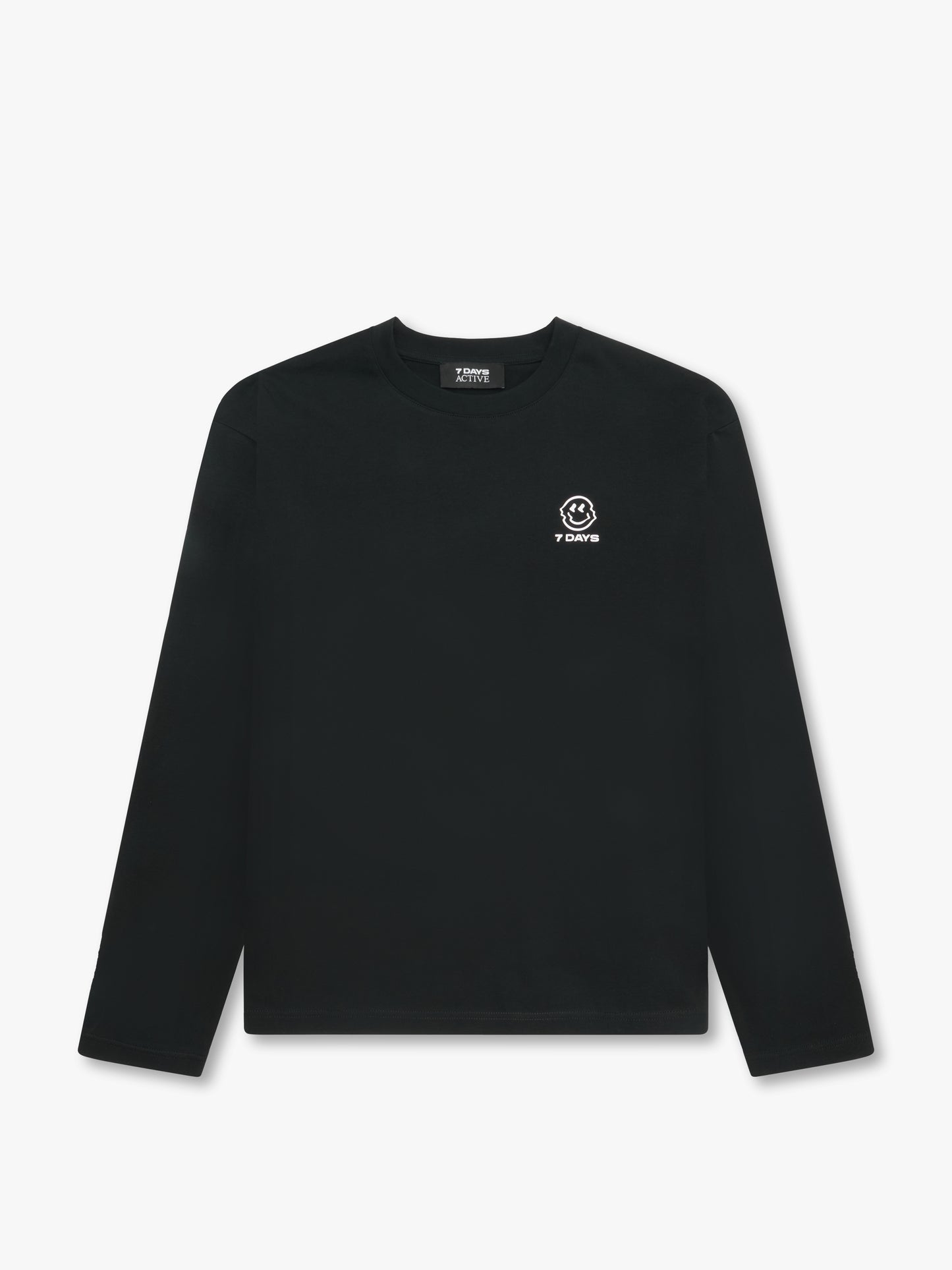 7 Days Active Longsleeve Tee T-shirt L/S 001 Black