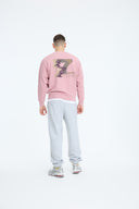 7 Days Active MIND Back Print Crewneck Tops 052 Rose