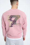 7 Days Active MIND Back Print Crewneck Tops 052 Rose
