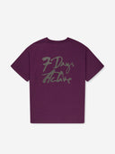 7 Days Active MIND Heavy Back Print Tee T-shirts 072 Plum