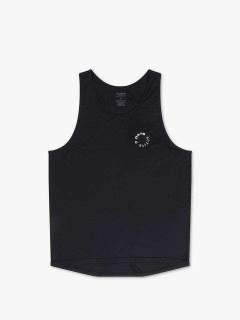 7 DAYS Men's Singlet Tanktops 001 Black