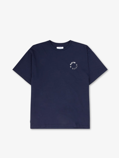 7 DAYS Monday Tee T-shirt 358 Navy