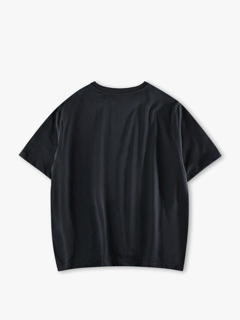 7 Days Active Organic Basic Tee T-shirt S/S 001 Black