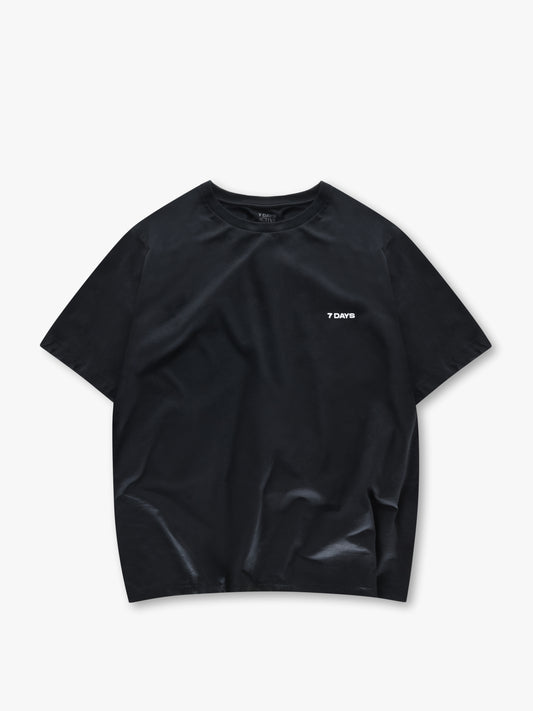 7 Days Active Organic Basic Tee T-shirt S/S 001 Black