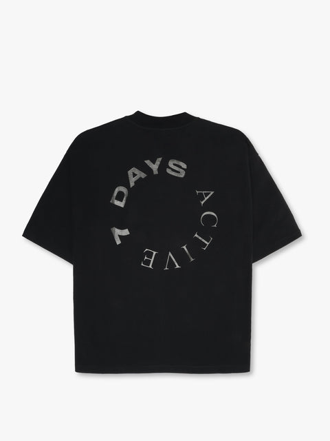 7 DAYS Organic Boxy Fit Tee T-shirt S/S 001 Black