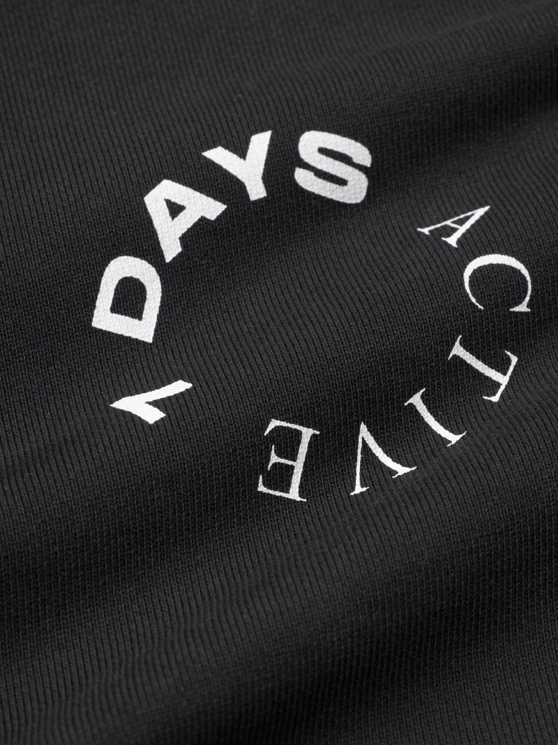 7 DAYS Organic Crew Neck Sweatshirts 001 Black
