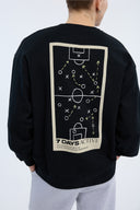 7 Days Active Organic Crewneck Sweatshirts 001 Black