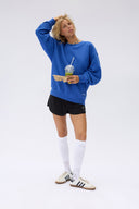 7 Days Active Organic Crewneck Sweatshirts 375 Dazzling Blue