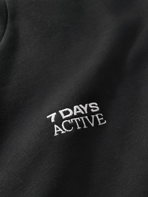 7 DAYS Organic Fitted Crewneck Sweatshirts 001 Black