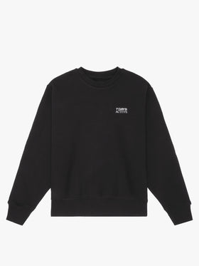 7 DAYS Organic Fitted Crewneck Sweatshirts 001 Black