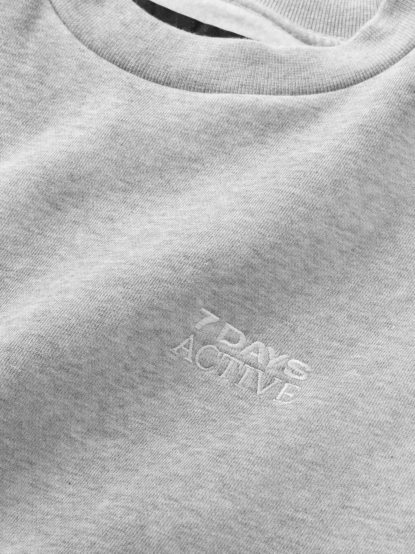 7 DAYS Organic Fitted Crewneck Sweatshirts 022 Heather Grey