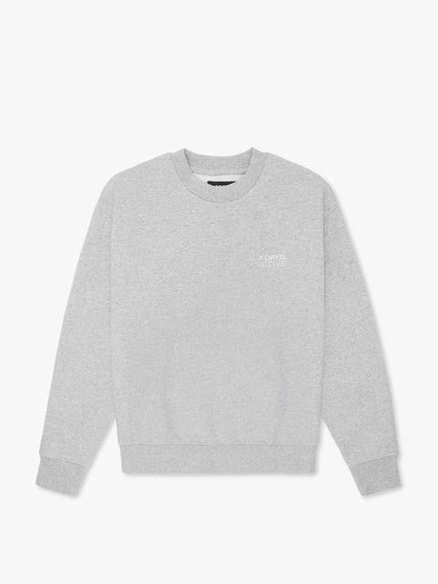 7 DAYS Organic Fitted Crewneck Sweatshirts 022 Heather Grey