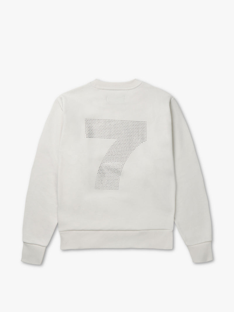 7 DAYS Organic Fitted Crewneck Sweatshirts 050 White Alyssum