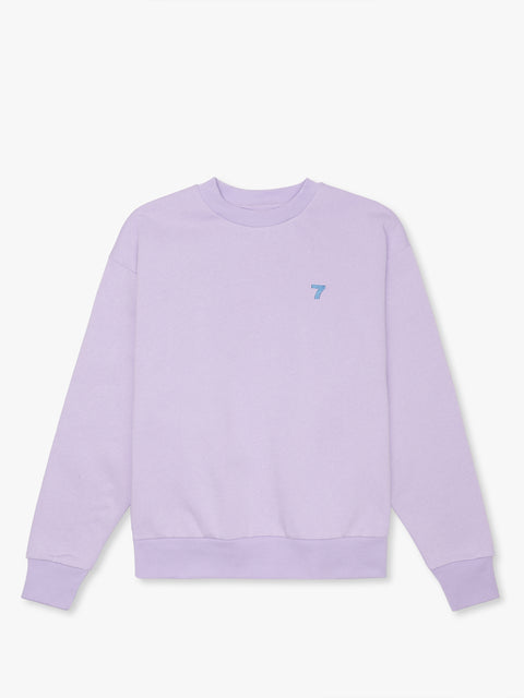 7 Days Active Organic Fitted Crewneck Sweatshirts 836 Lavender