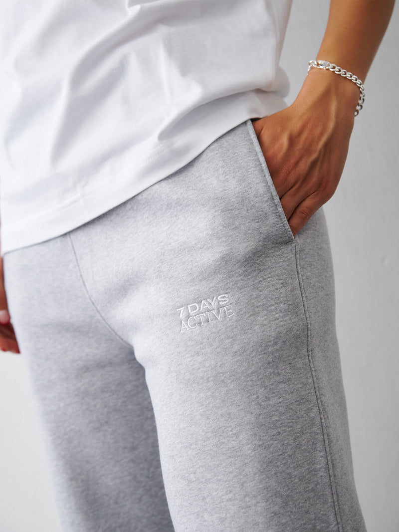 7 DAYS Organic Fitted Sweatpants Sweatpants 022 Heather Grey