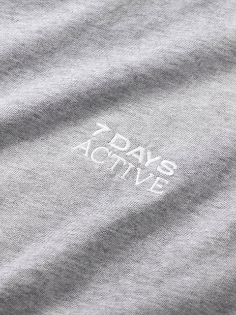 7 DAYS Organic Fitted Tee T-shirt S/S 022 Heather Grey