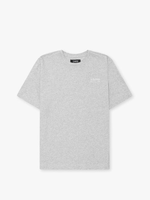 7 DAYS Organic Fitted Tee T-shirt S/S 022 Heather Grey