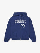 7 Days Active Organic Full Zip Hoodie Sweatshirts 046 Medieval Blue