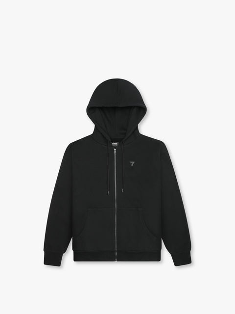 7 Days Active Organic Fullzip Hoodie Hoodie 001 Black